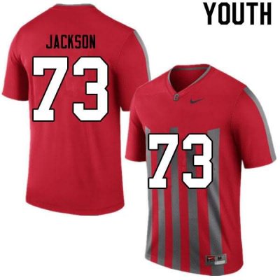 NCAA Ohio State Buckeyes Youth #73 Jonah Jackson Retro Nike Football College Jersey OIU0645YH